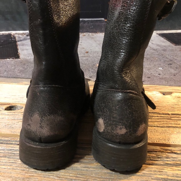 (NWOT) Marc Moto Vintage Style Leather Boots - Picture 5 of 11